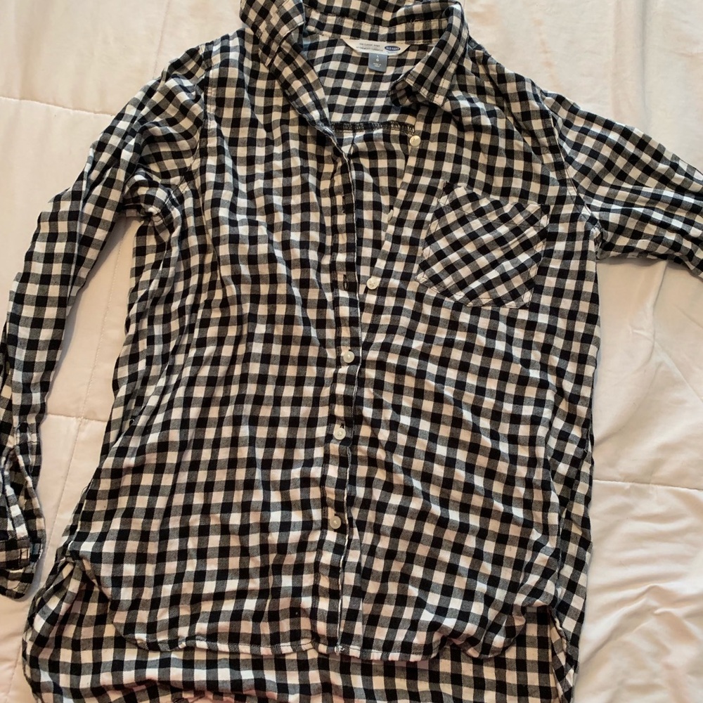 Black and white gingham top